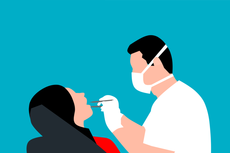 person overcoming fear of dentist visits graphic