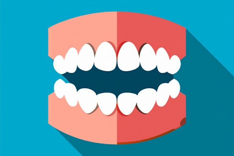 same-day dentures stylized graphic