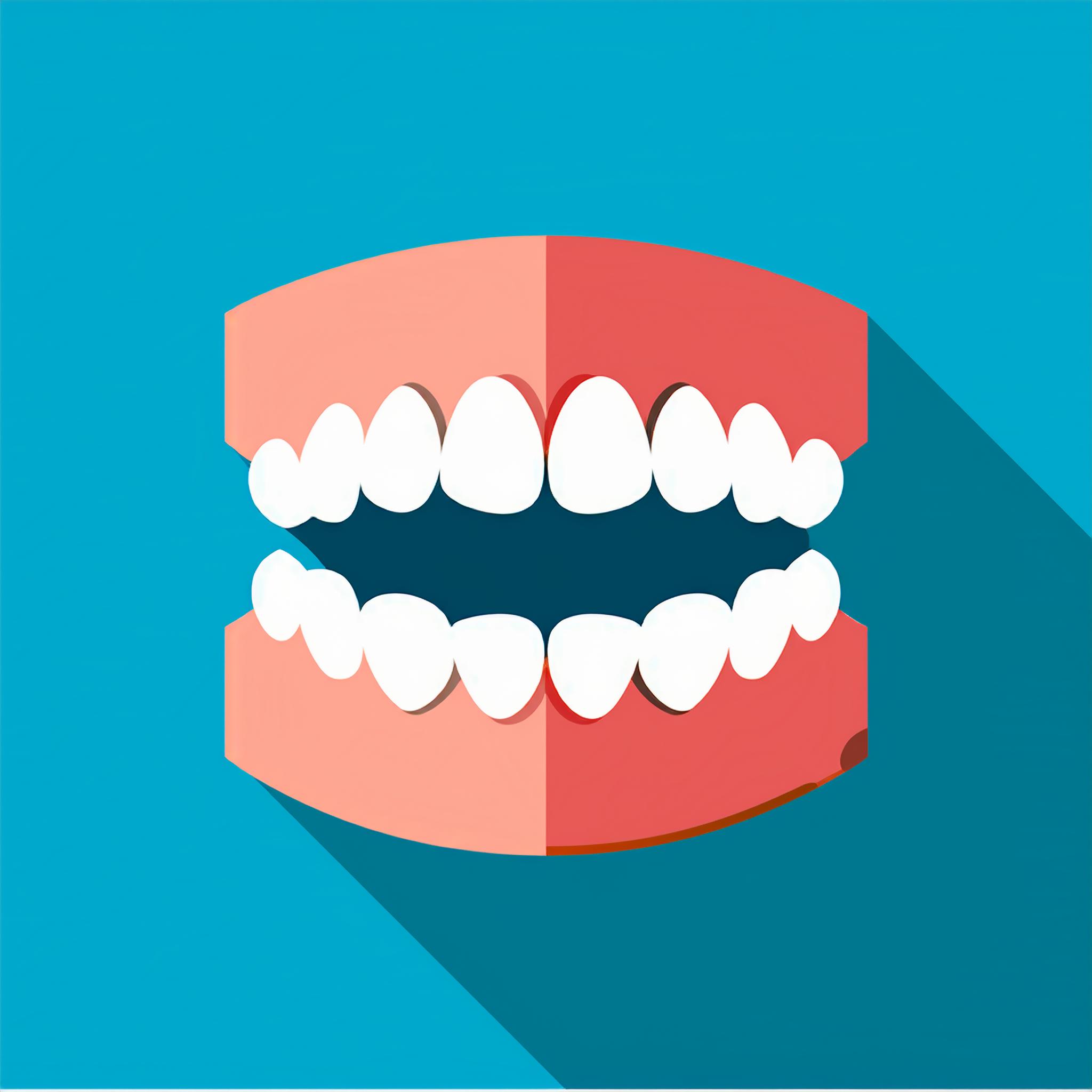 same-day dentures stylized graphic